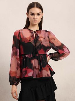 VERO MODA - Women Black Floral Top