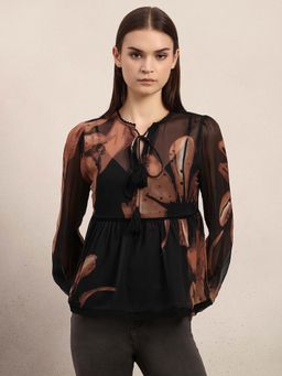 VERO MODA - Women Black Floral Top