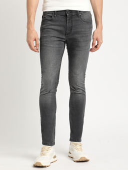 The Bear House - Men Solid Mid Rise Skinny Fit Jeans