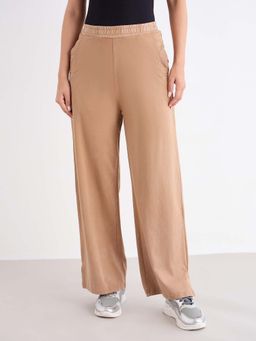 Styli - Women Terry Wide Leg Solid Trackpant