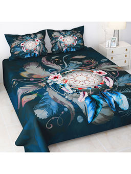 Story@Home - Microfiber King Size Bedsheet with 2 Pillow Covers Dream Catcher Print