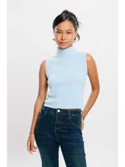 FREAKINS - Ribbed High Neck Top