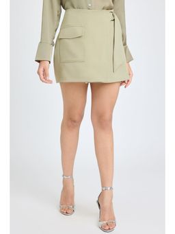 FREAKINS - Olive Green Cargo Mini Skirt