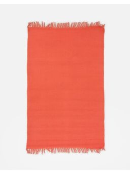 Fabindia - Orange Dana Cotton Hand Woven Dhurrie (47.24 Inch x 70.87 Inch)