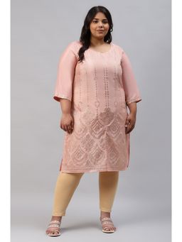 W - Pink Geometric Kurta