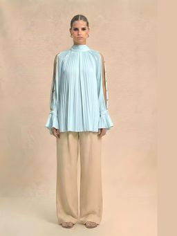 NEORA BY NEHAL CHOPRA - Tropical Breeze Bemberg High Neck Top