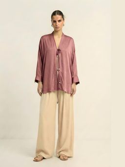 NEORA BY NEHAL CHOPRA - Mauve Bemberg Loop Top