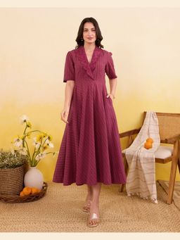 Taro India - Mulberry Muse A Line Midi Dress