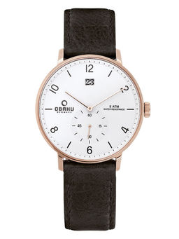 Obaku - Rislen Coal V190GDVWRB White Dial Quartz Watch For Men