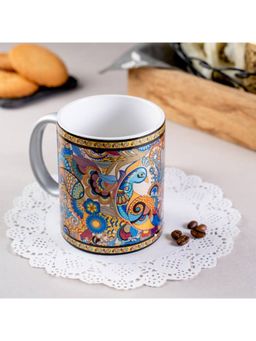 KOLOROBIA - Premium Tea & Coffee Mugs Inspiby Peacock Admiration Design (325ml)
