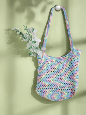 Buy Magic Needles Handmade Crochet Market Bag - 2664 (M) Online