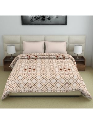 Buy Welspun Amaya Polycotton Double Quilt Butter Cream Beige