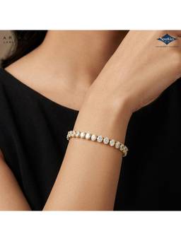 Sparkles - Arias By Lara Dutta Oval Diamond Tennis Bracelet