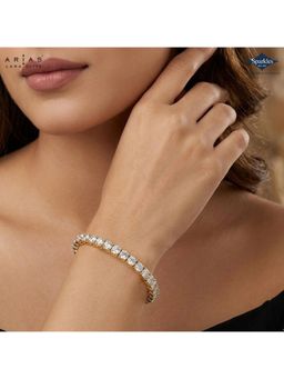Sparkles - Arias By Lara Dutta Elegant Round-Cut Tennis Bracelet