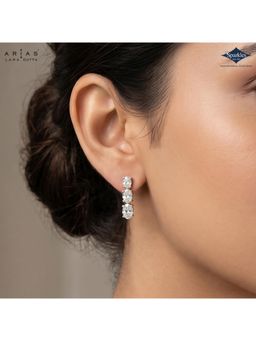 Sparkles - Arias By Lara Dutta Oval Diamond Linear Earring