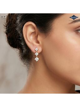 Sparkles - Arias By Lara Dutta Princess-Cut Linear Diamond Earring