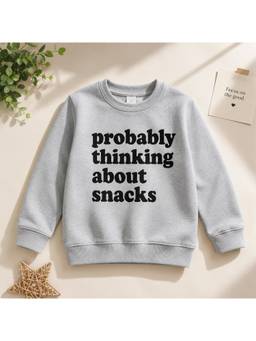 AWW HUNNIE - Terry Full Sleeves Round Neck Sweatshirt- Grey