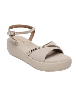 Monrow - Kaylee Beige Flatform Heels