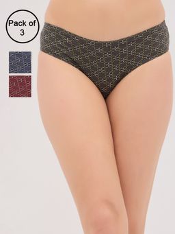 Clovia - Medium Waist Inner Elastic Hipster Panties (Pack of 3)