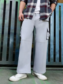 CAHOOT - Light Grey Relaxed Fit Casual Cargo
