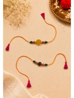 WHE - Handmade Genuine Gemstone Rakhi combo (Pack of 2)