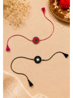 WHE - Handcrafted Crochet and Evil Eye Rakhi (Pack of 2)