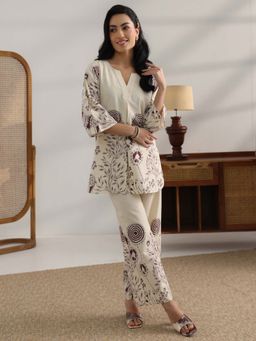 Libas - Off White Floral Co-ord Set