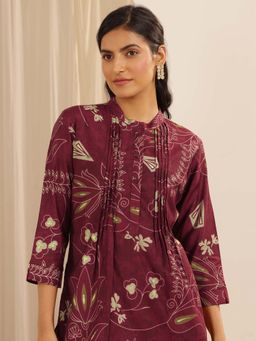 Libas - Maroon Printed Kurti