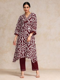 Varanga - Brown Printed Kurta and Pant