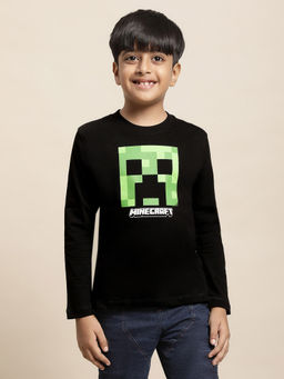 Kidsville - Minecraft Graphic Black T-Shirt for Boys