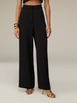 RSVP by Nykaa Fashion - Black High Waist Straight Fit Pants
