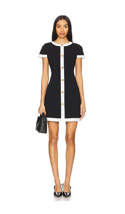 Alice + Olivia - Coley Button Mini Shift Dress