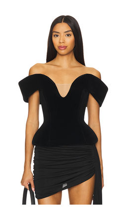 David Koma - Off Shoulder Velvet Top
