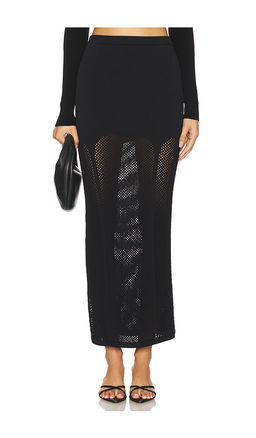 fleur du mal - Knit Mesh Garter Skirt