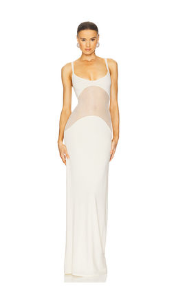 Helsa - Sheer Knit Curve Maxi Dress