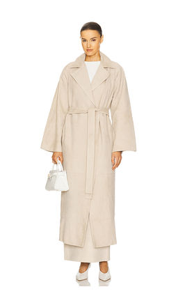 L'Academie - by Marianna Kofi Suede Trench Coat
