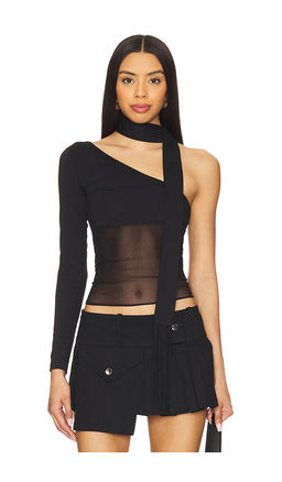 NIIHAI - Asymmetric Neck Tie Top