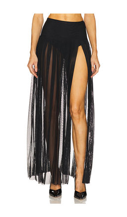 Norma Kamali - Pleated Long Skirt With Slit