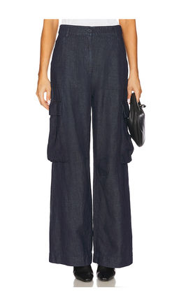 Susana Monaco - Cargo Linen Denim Pant