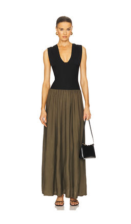 Weworewhat - Deep V Corset Maxi Dress