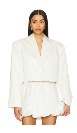 Weworewhat - Cropped Satin Blazer