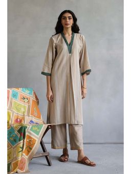 Roza - Seline Beige Kurta with Pant (Set of 2)