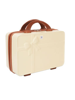 NFI Essentials - Hard Shell Vanity Cases for Women Travel Cosmetic Case Organizer Beige