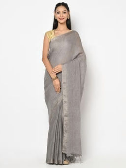 Fabindia - Linen Loom Woven Sari