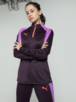 Puma - Individual Blaze 1/4 Zip Women Purple T-Shirt