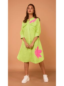 The House of Hemp - Women Latest Midi Length Three Fourth Sleeves Dress