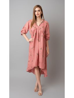 The House of Hemp - Women Latest Knee Length Three Fourth Sleeves Dress