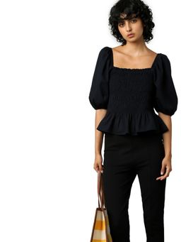 ONLY - Women Solid Black Top