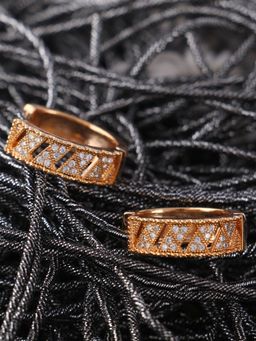 Anika's Creations - Rose Gold Plated American Diamond Studs Earring