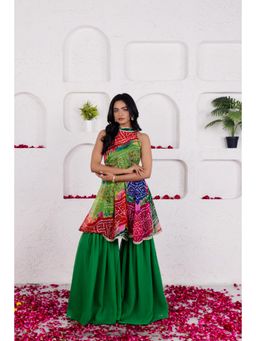 DEASHA INDIA - Avisa Multicolour Short Kurta with Sharara (Set of 2)